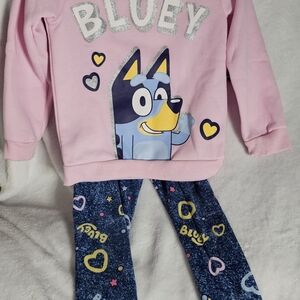 Bluey Pink and Blue Kids Matching Set